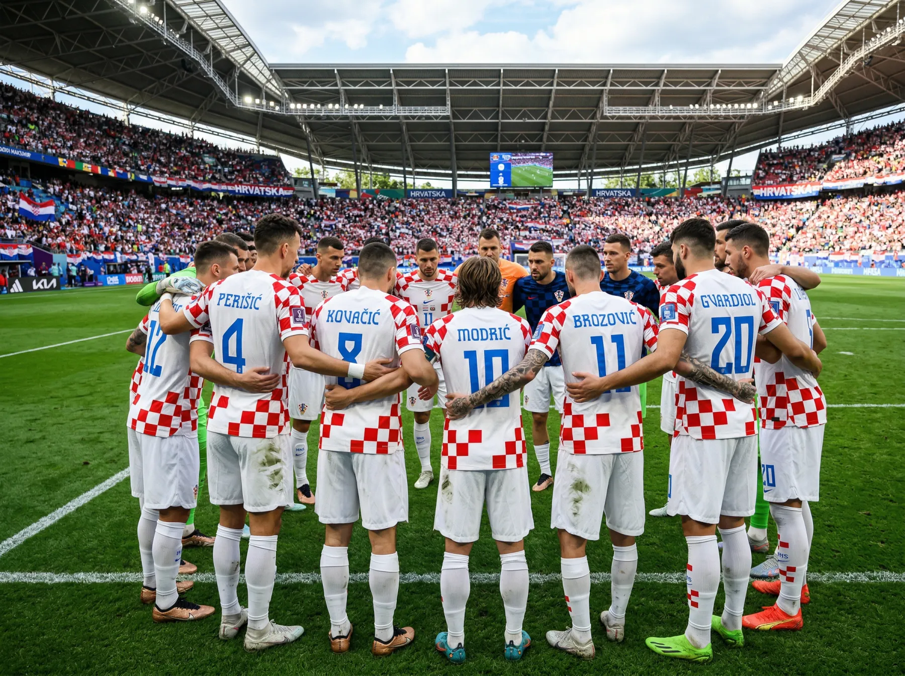 Hrvatska nogometna reprezentacija u crveno-bijelim dresovima na Svjetskom prvenstvu 2026