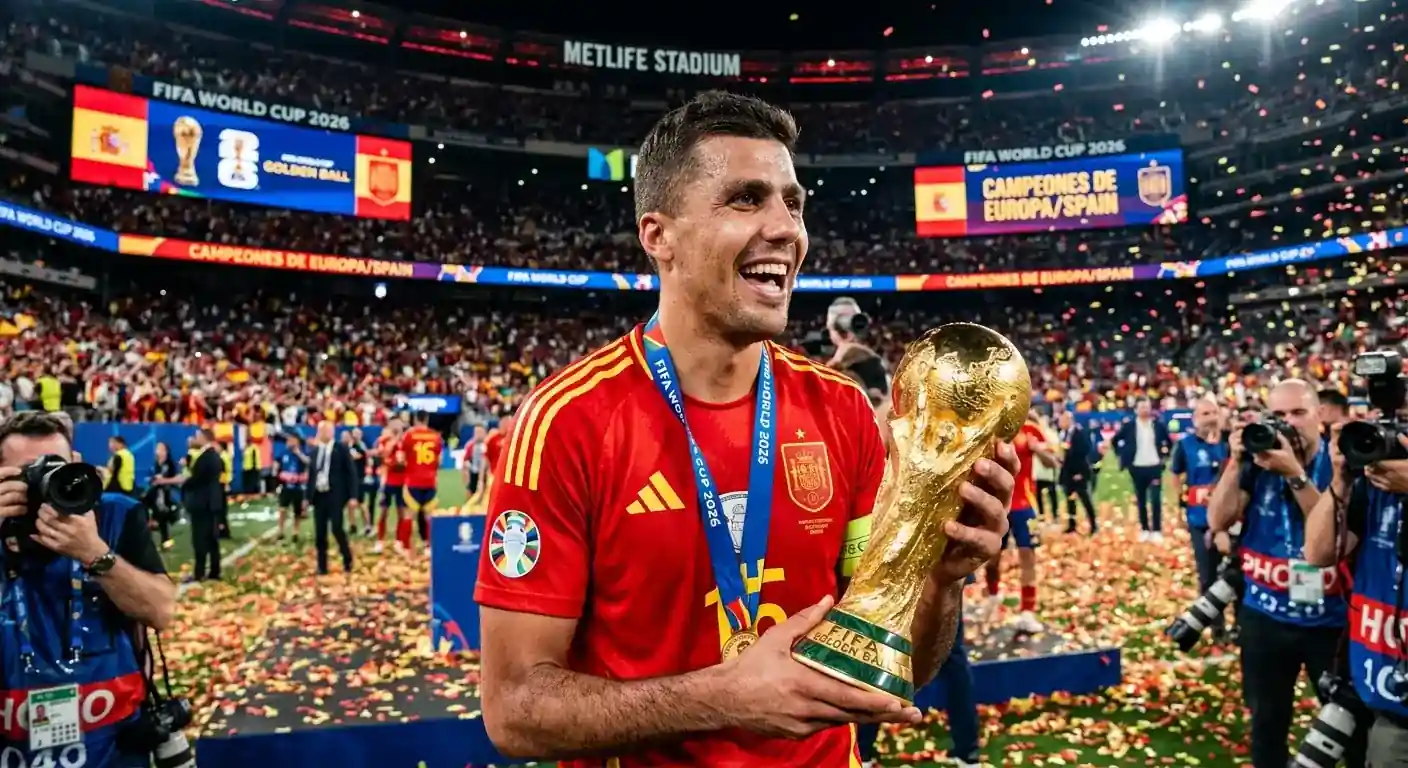 Rodri s zlatnom loptom Svjetskog prvenstva 2026 nakon što je pobijedio Messija kao ~11.0 autsajder